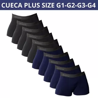 Kit 10 Cuecas Box Boxer Plus Size Extra Grande G1 G2 G3 G4