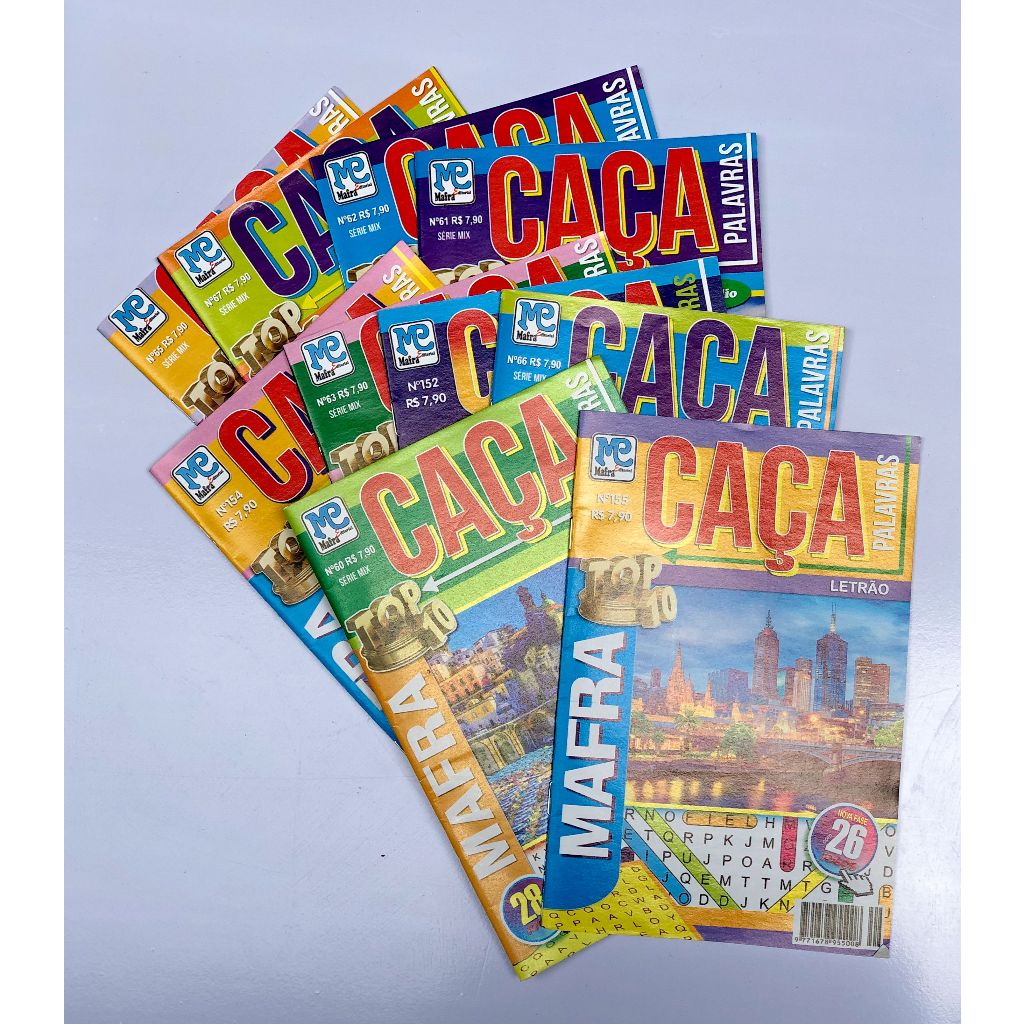 kIT 10 Passatempos Caça-Palavras sem repetições | Shopee Brasil