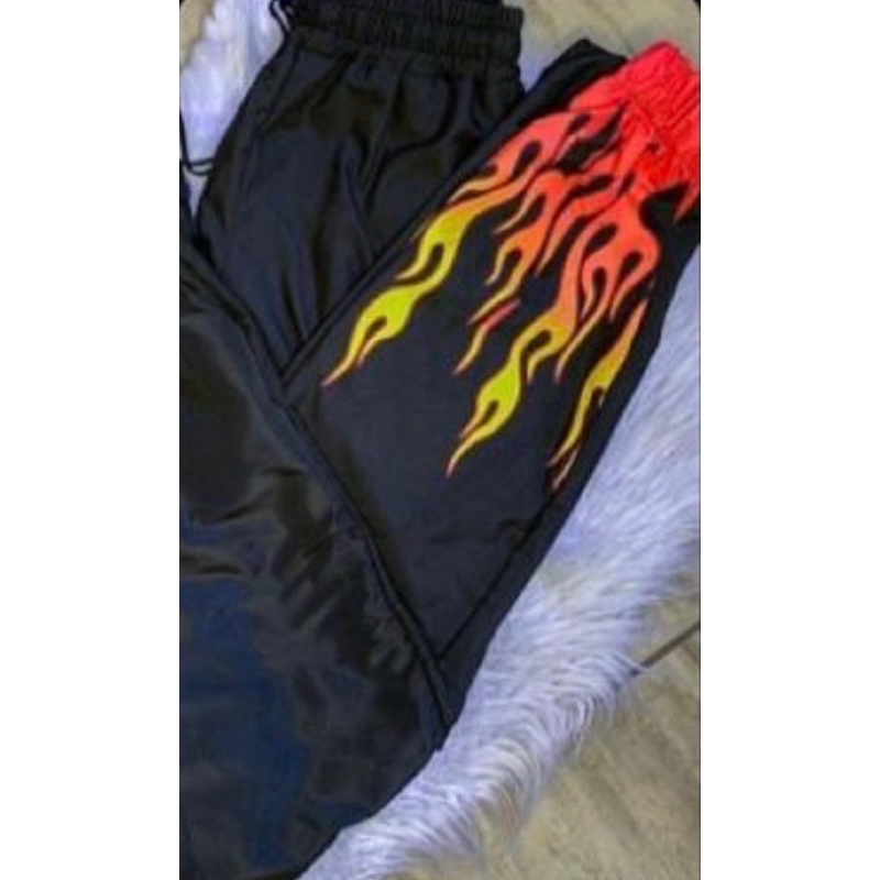 Calça Fire Fogo StreetWear Estilosa Tactel Unisex | Shopee Brasil