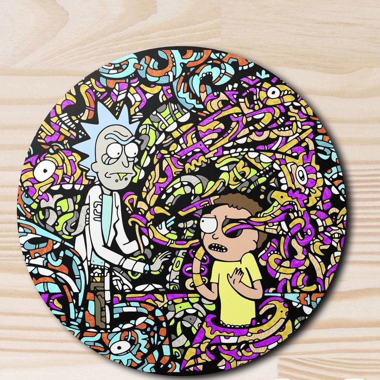 kit 4 Porta Copos Decorativo Rick and morty