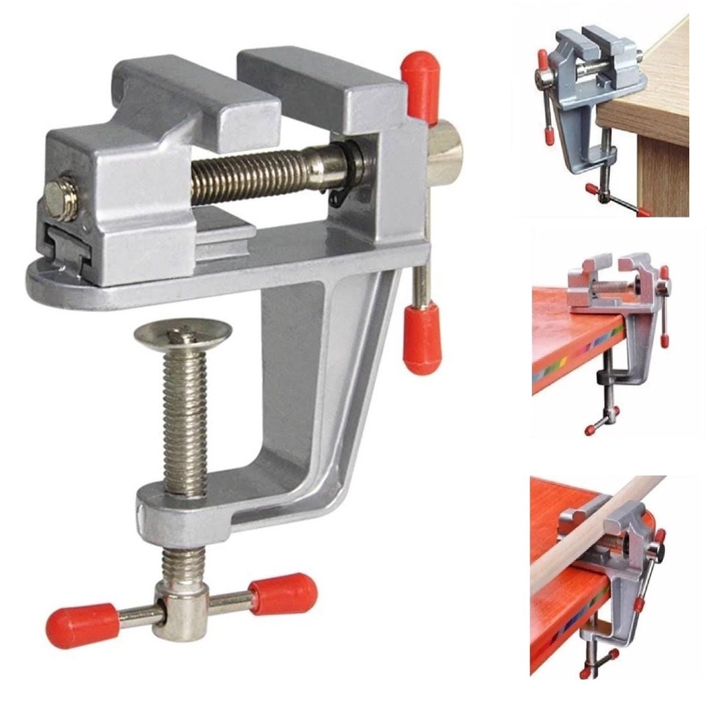 Mini Torno Morsa De Bancada Mesa Base Fixa - Profissional