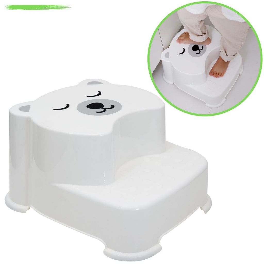 Banquinho Degrau Infantil Para Banheiro Escada Urso Ursinho 2 andares ...