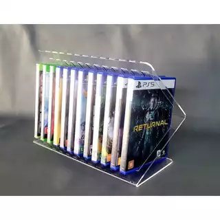 Suporte Porta 12 Jogos Ps3, Ps4, Ps5, Xbox, Blu-ray Acrílico