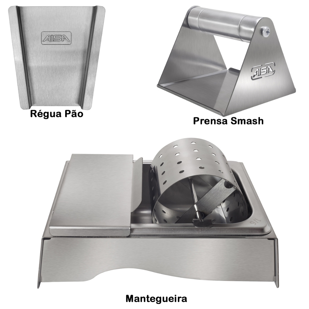 Prensa Smash Burguer Mantegueira Profissional Régua De Pão