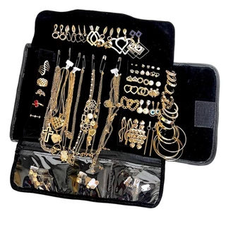 KIT SEMI JOIAS 16 PEÇAS FOLHEADOS A OURO 18K E PRATEADOS PARA REVENDA