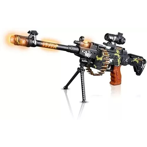 Rifle Brinquedo Precisão Sniper Mira A Lazer Nerf Luzes Som em