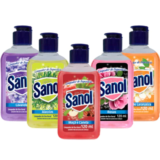 Kit 4 Limpador Superfícies Multiuso Sanol Varias Fragrancias