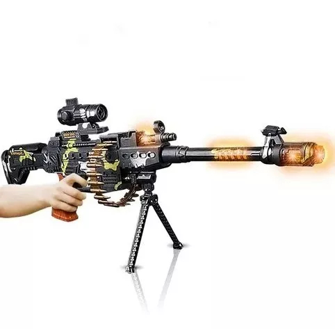Brinquedo Arminha Militar Som Luz Mov. 62 Cm Não Nerf