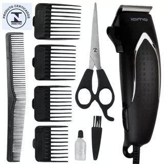 Maquina de Cortar Cabelo Pelo Barba + Acessórios Iamo