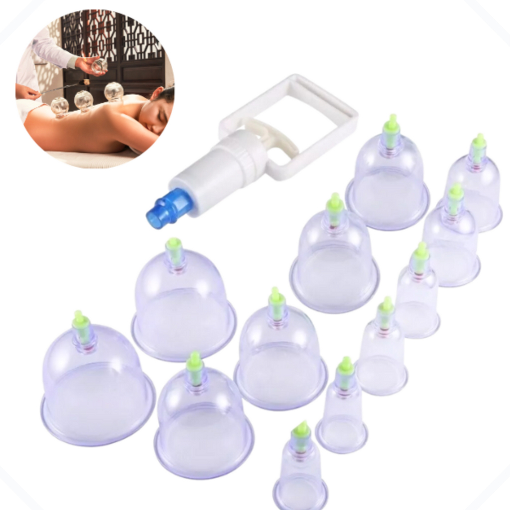 Kit 12 Ventosas Com Bomba Copo Massageador Conjunto Para Massagem De ...