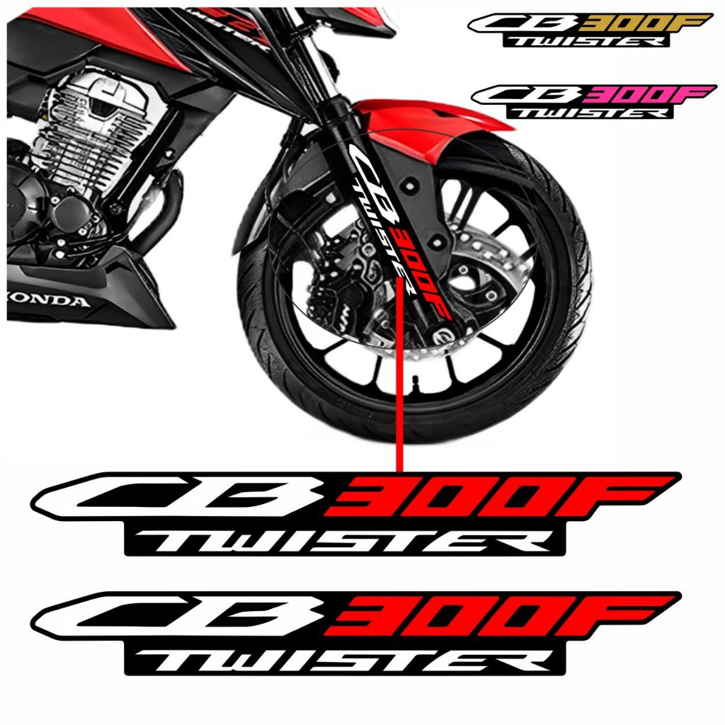 Adesivo Bengala Vermelho Twister Cb 300f 300 F Moto Vermelha Dourada Rosa