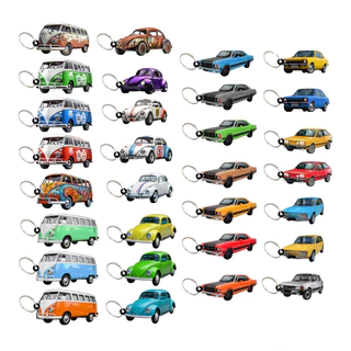 kit 30 chaveiros sortidos carros personalizados 3D