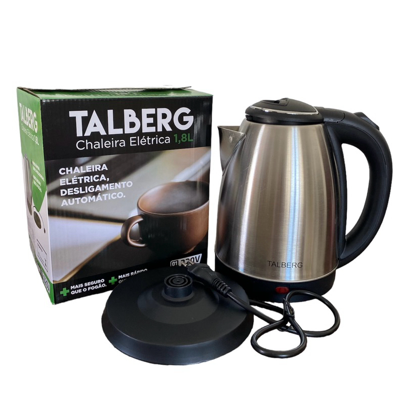 Chaleira Elétrica Jarra inox Talberg 120V 220V 1,8L | Shopee Brasil