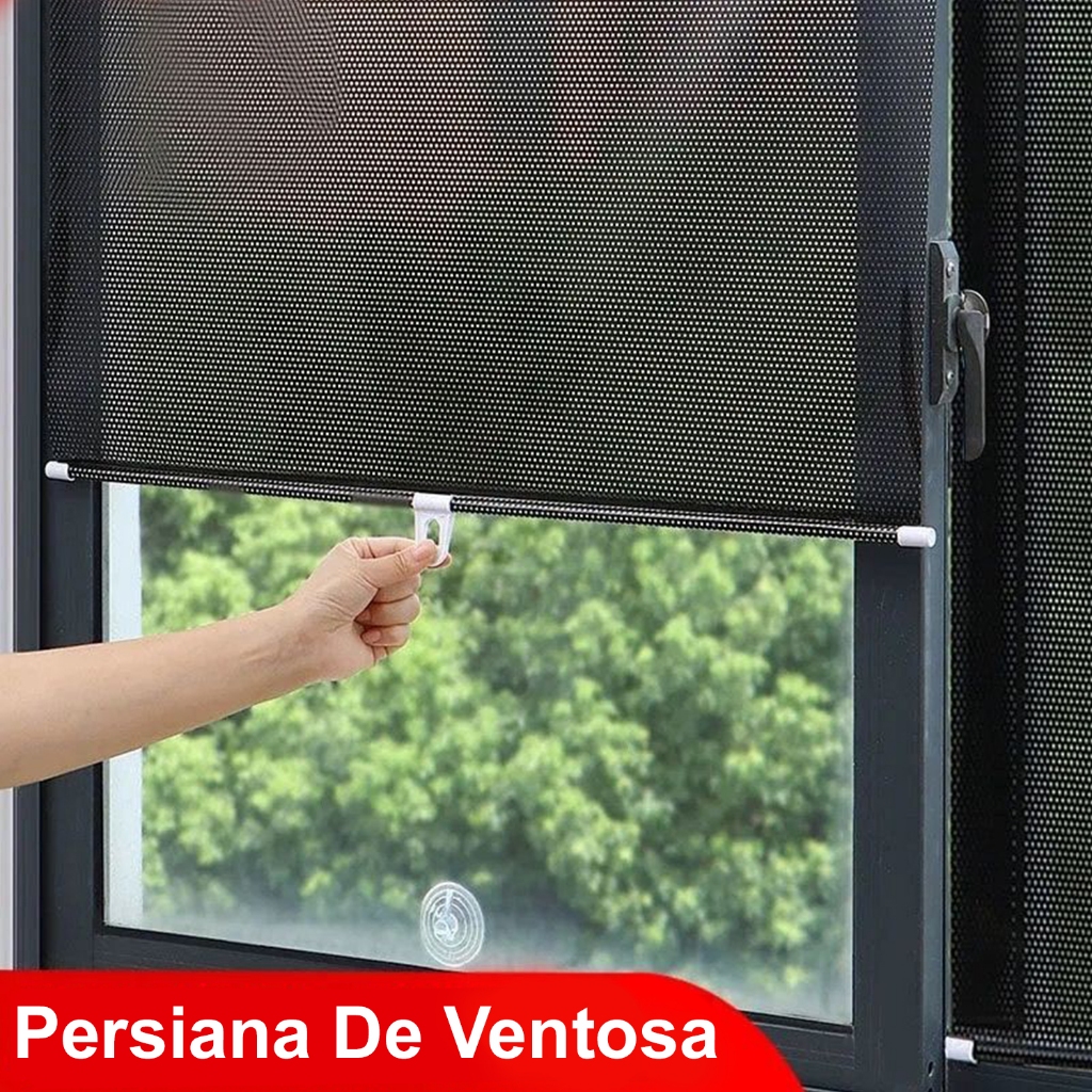 Cortina Persiana Blackout Com Ventosas Para Janela Sala De Estar Baixa Luminosidade