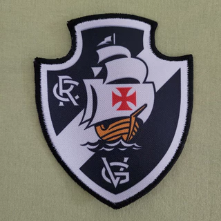 Patch escudo do vasco da gama bordado termocolante ou velcro
