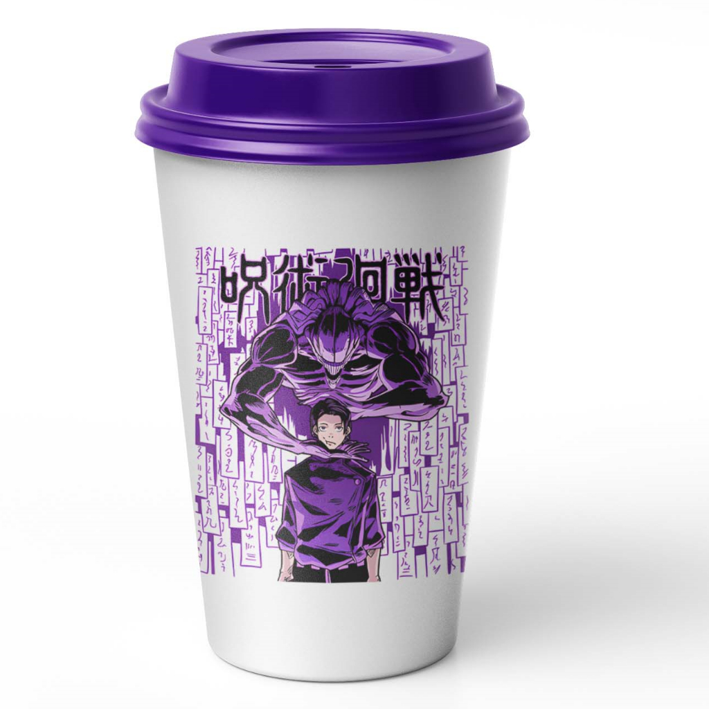 Copo Jujutsu Kaisen Yuta Okkotsu e Rika Gamero Eco Bucks 600ml Personalizado