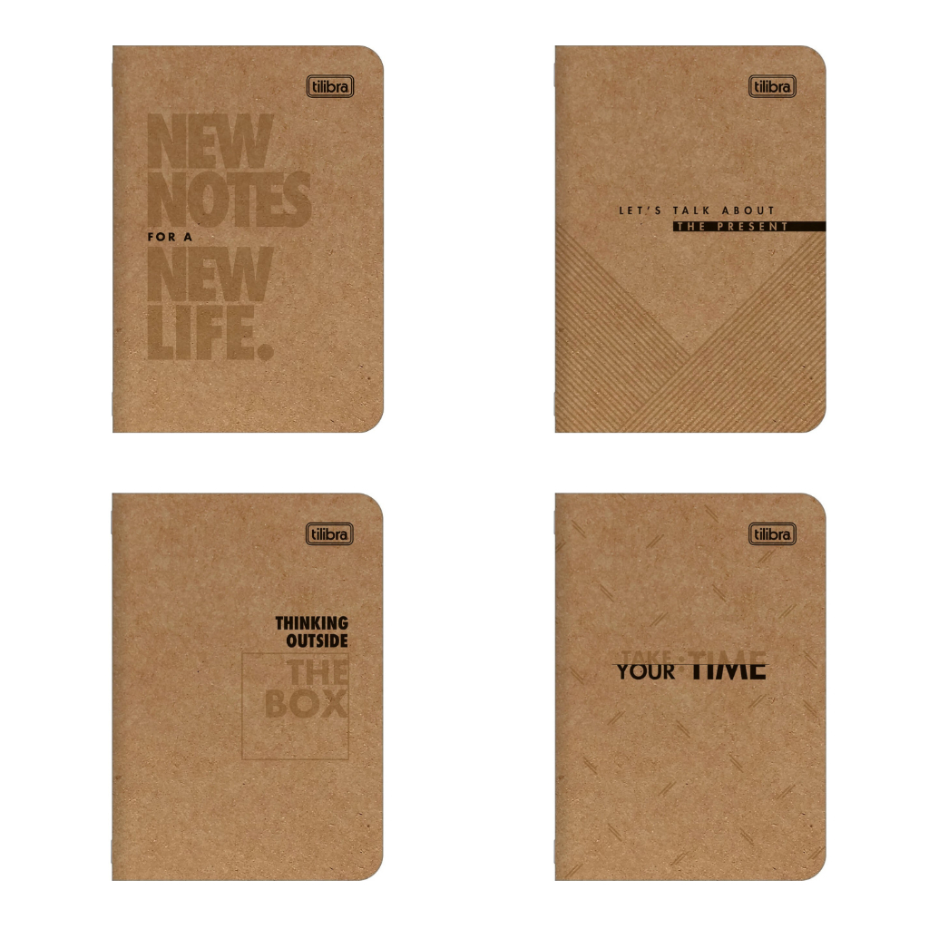 Caderneta Grampeada Kraftwork 32 Folhas Capa Flexível Tilibra