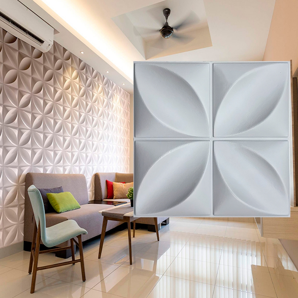 Kit 40 Placas PVC 3d Revestimento De Parede Decorativa 25X25cm | Shopee ...