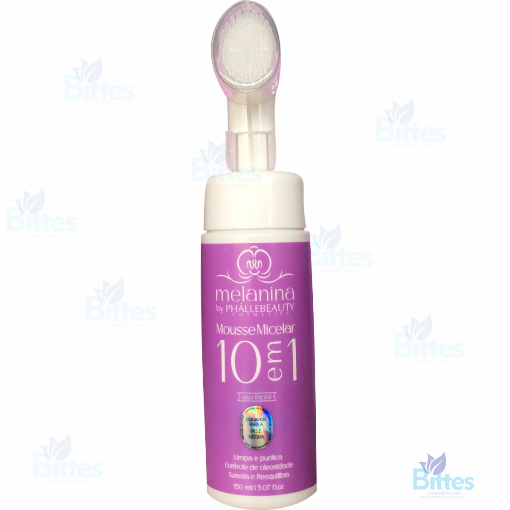 MOUSSE MICELAR MELANINA PHÁLLEBEAUTY 10 EM 1 LIMPEZA FACIAL