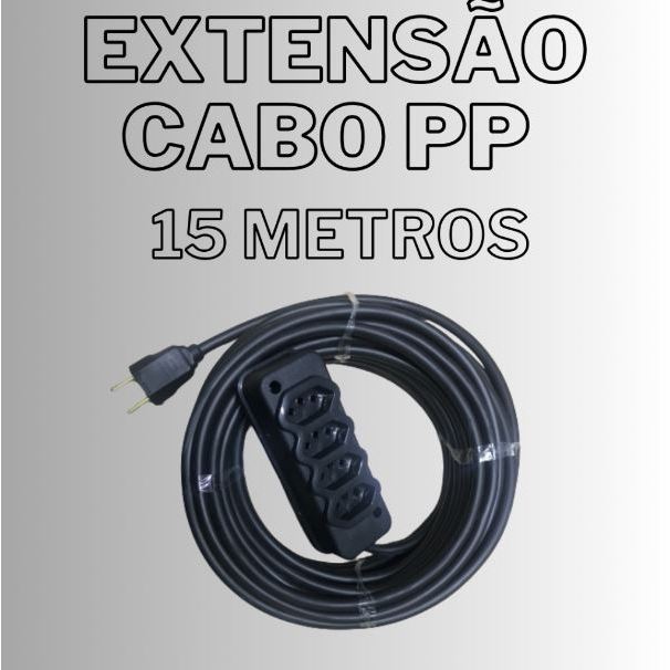 EXTENSÃO CABO PP 2X2,5MM 15 METROS