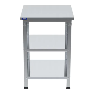 Bancada Mesa Inox Industrial Paneleiro Duplo 90x60x60