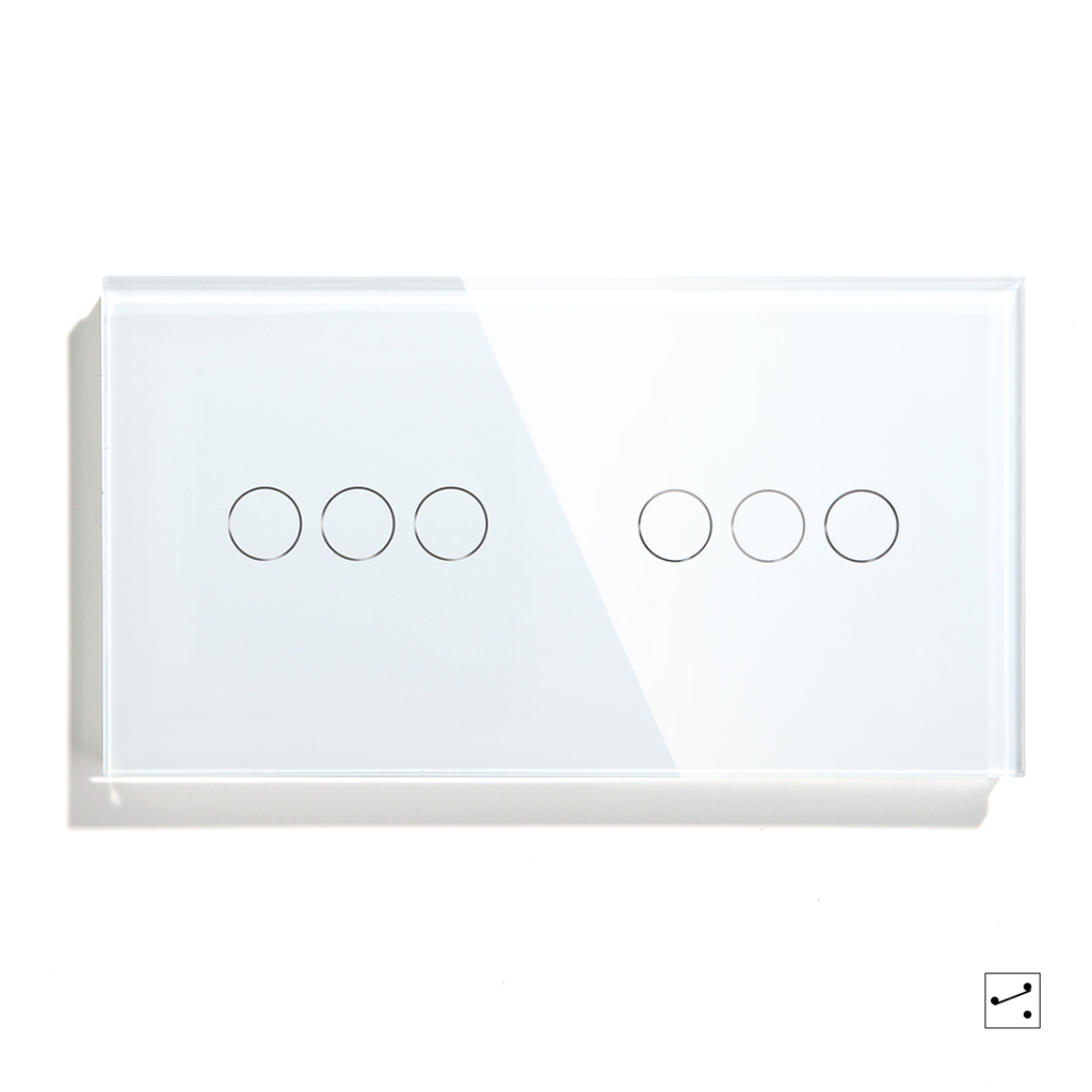 Interruptor Inteligente Wifi 6 Teclas Touch Alexa Retangular | Shopee ...