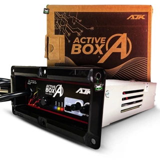 Amplificador AJK Active Box RCA 350W 4 Ohms + Fonte Bivolt Som Automotivo Caixa Bob Trio Ativa