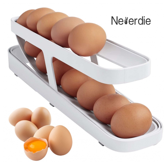 Suporte Organizador de Ovos Para Geladeira Prateleira 2 Andares