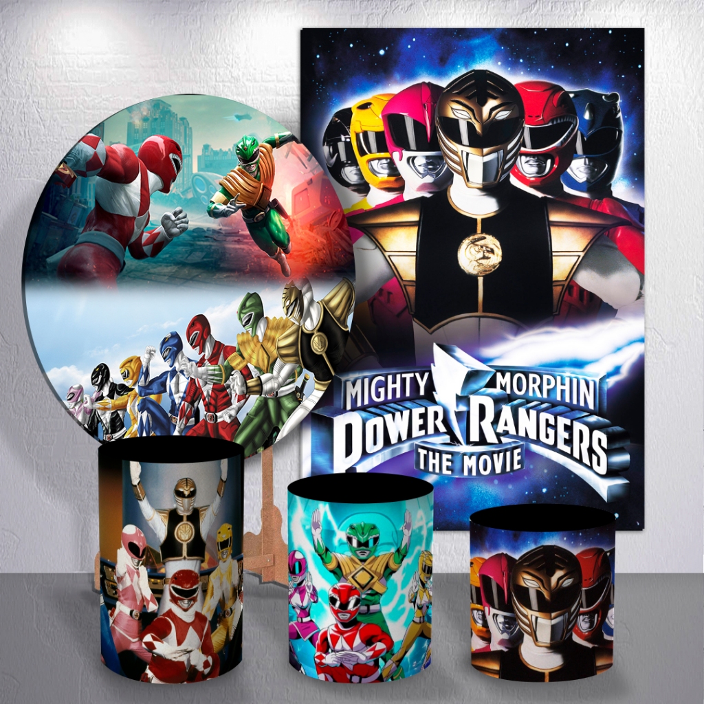 KIT FESTA ANIVERSÁRIO POWER RANGER DESENHO DECORAÇÃO CENÁRIOS NINJAS |  Shopee Brasil