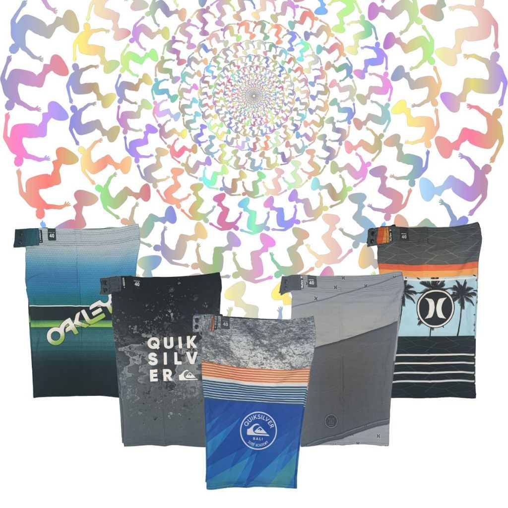 Kit 5 Bermudas Surf Praia Masculinas Elastano Seca Rápido Estampadas Promoção Lançamento 2024