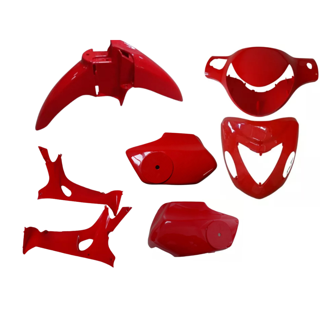 Kit Carenagem Vermelho Sundown Web 100 Original - 7 Peças | Shopee Brasil