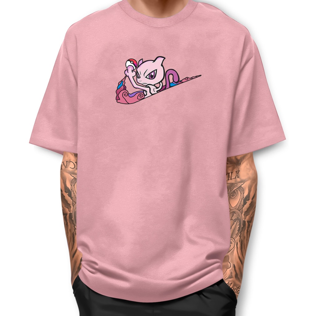 Camiseta Algodão Anime MewTwo N Dark Mew 2 Estampado Camisa Fio 30.1