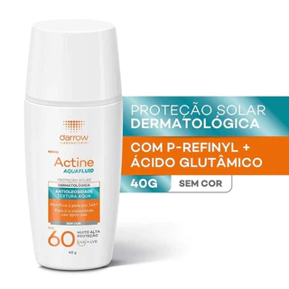 Darrow Actine Aquafluid Fps60 Sem Cor - Protetor Solar 40g Validade:2025