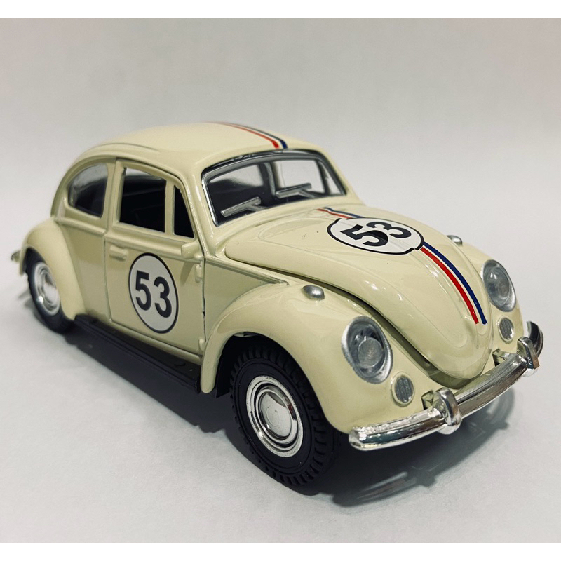 herbie Miniatura Fusca 1963 Herbie Die Cast 1/32 Metal e Fricção Bege em