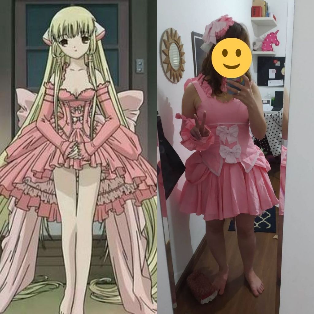 Cosplay Chii - Chobits / Vestido Rosa - Tam P | Shopee Brasil