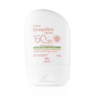 Gel Creme Protetor Solar Facial Natura FotoEquilíbrio FPS 60/ FPUVA 20 Toque Seco