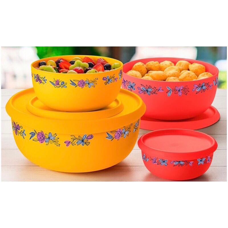 Tupperware Kit com 4 peças Toque Mágico Hibiscus Tupperware | Shopee Brasil