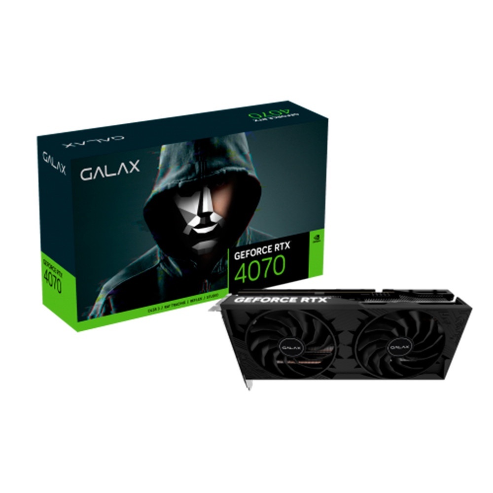 Placa de Vídeo Galax GeForce RTX 4070 1-Click OC 2X 12GB GDDR6X 192 bits Placa de Vídeo 100% Novo