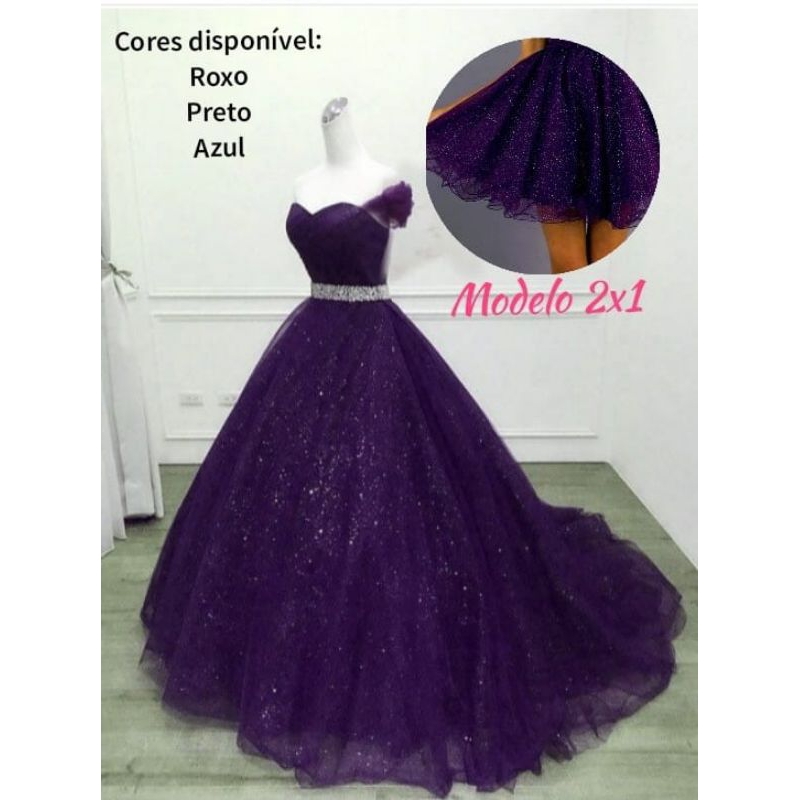 Vestido 2x1 debutante 15 anos cores