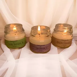 Mini Velas Aromaticas Kit com 3 unidades