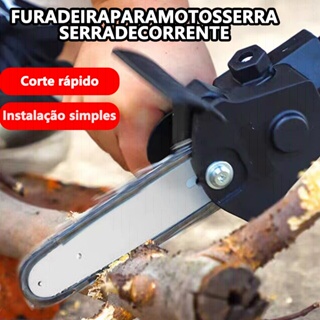 motosserra broca, furadeira elétrica 10 cm modificada para fixação