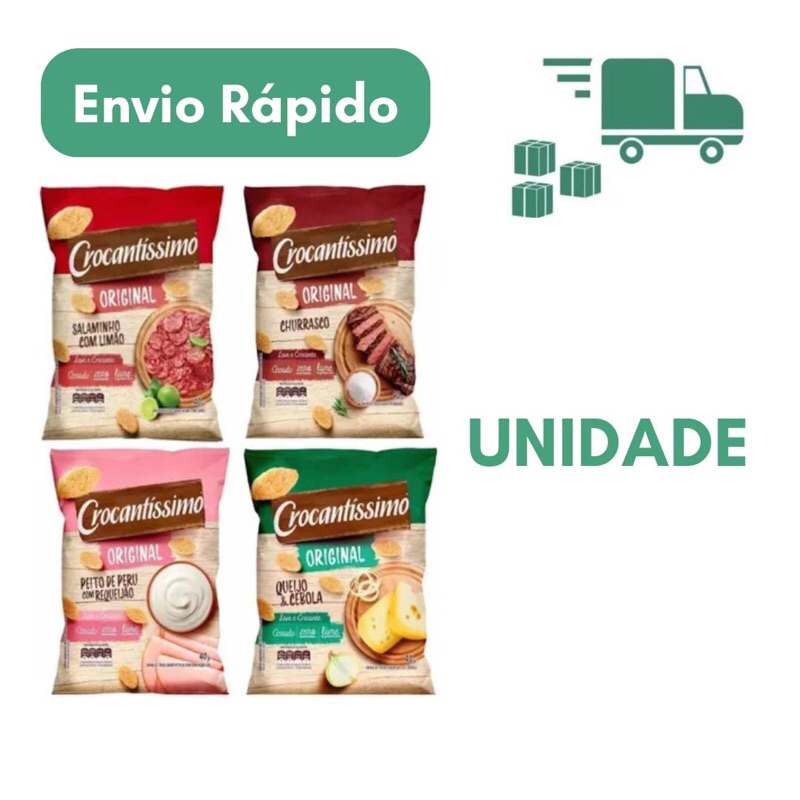Salgadinho Crocantissimo 40g Unidade Sabores
