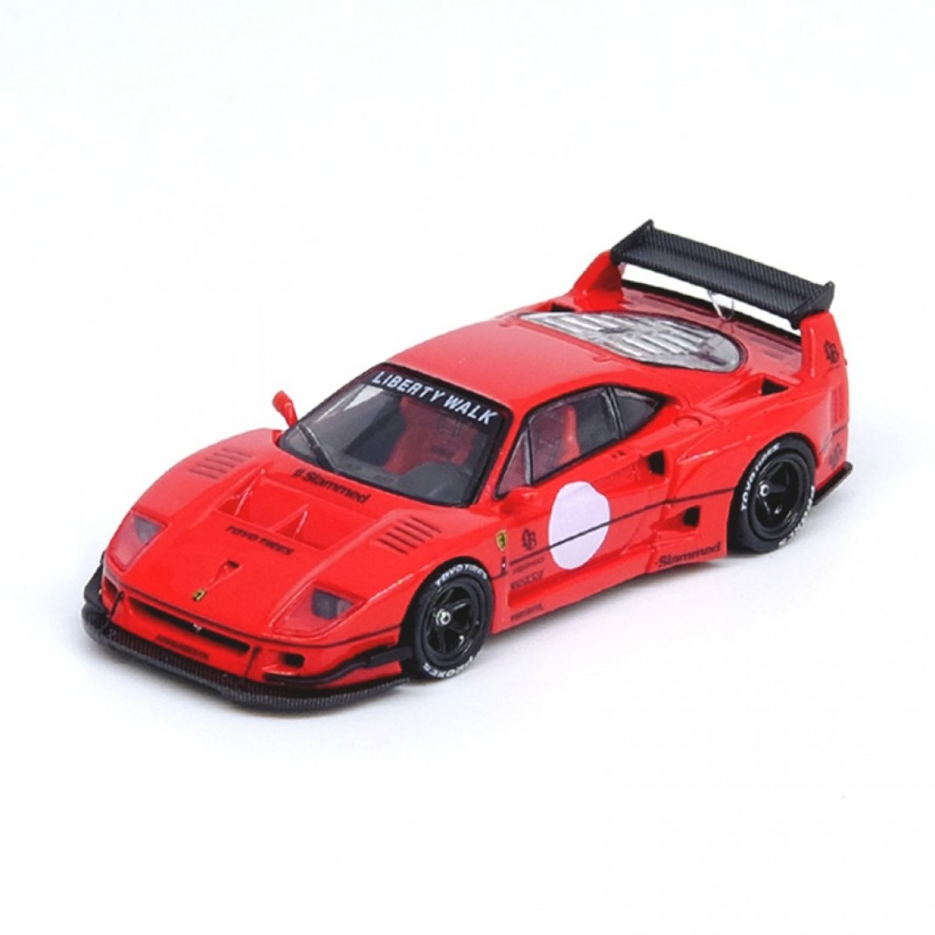 Inno64 MiniGT 1/64 LBWK F40ミニカーとフィギュアセット Inno64 IN64-F40LBWK-RED 1/64 LBWK FERRARI F40 Escala DIECAST