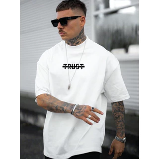 Camiseta Camisa Oversized Streetwear Blusa Algodão Premium 30.1 Trust