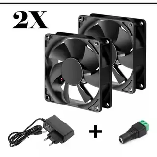 Kit Resfriamento Fonte 12v + Fan 120mm 12cm+ Conector Fêmea P4