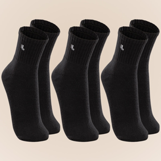 Kit Com 3 Pares Cano Médio Meias Lupo Original Algodão Unissex Masculino E Feminino