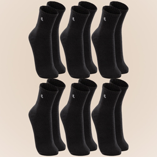 Kit Com 6 Pares Cano Médio Meias Lupo Original Algodão Unissex Masculino E Feminino