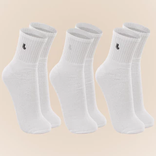 Kit De 3 Pares De Meias Lupo Cano Médio Unissex Em Algodão Tamanho 37 ao 44