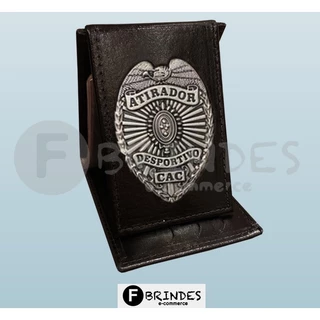 Carteira porta Notas Luxo Atirador Desportivo (Brasão Americano Escovado)
