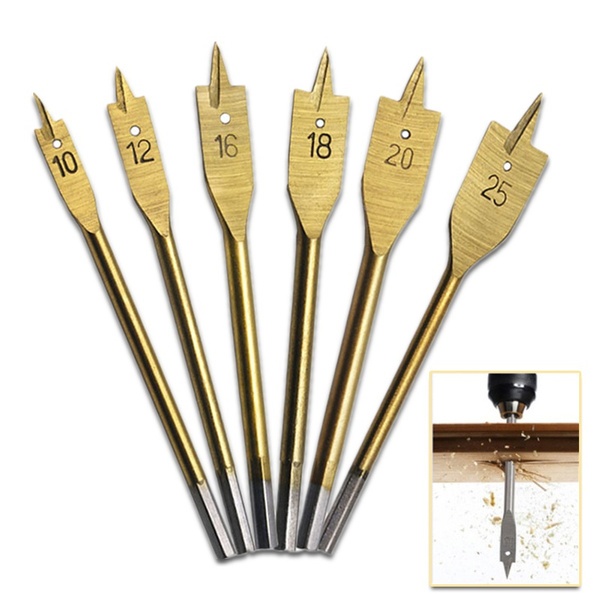 Kit Brocas Para Furadeira Tipo Chata P/madeira 10 Ao 25mm